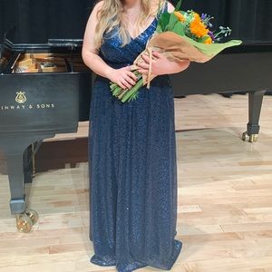 Blue sequin prom/bridesmaid dress